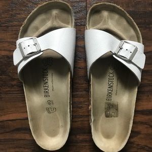 White Birkenstock Madrid sandal
